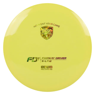 Discmania Disc Golf S-Line FD1 Fairway Driver 7/4/0/2 Yellow/Rainbow Shatter 175 grams