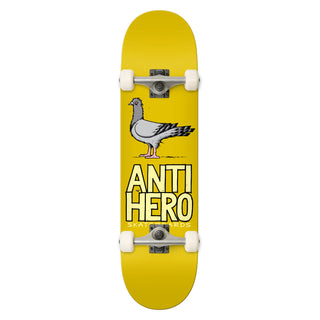 Anti Hero Skateboard Complete Pigeon Close Up Yellow 7.5" x 29" Mini