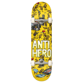 Anti Hero Skateboard Complete Roached Out Yellow 8.5" x 32"