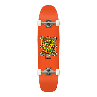 Krooked Skateboard Complete Mini Frame Flowers Shaped Orange 7.6" x 30"