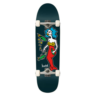 Krooked Skateboard Complete Mermaid Shaped Blue 8.88" x 32.125