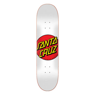 Santa Cruz Skateboard Classic Dot White 8.0" x 31.62" with Powell Mini Logo Package