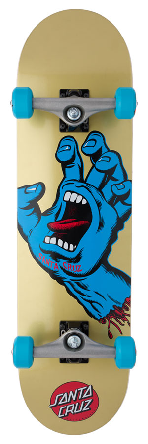 Santa Cruz Skateboard Complete Screaming Hand Gold 8.25" x 31.5"
