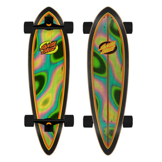 Santa Cruz Longboard Complete Oval Flame Lava Dot Pintail 9.20" x 33"
