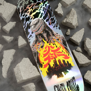 Santa Cruz Skateboard Deck Godzilla Shin Knox Firepit 8.5" x 32.2"