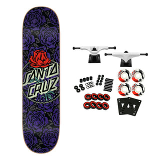 Santa Cruz Skateboard Complete Rosette Ringed Dot 8.0" x 31.6"