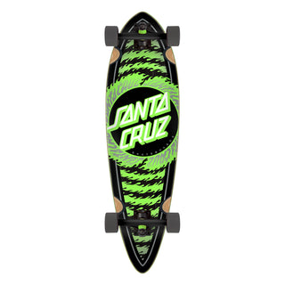 Santa Cruz Longboard Complete Flame Ringed Dot Pintail 9.2" x 33"