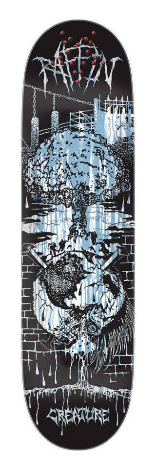 Creature Skateboard Deck Raffin BLKMTL 8.53" x 32.19"