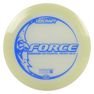 Discraft Disc Golf Seasonal Mega-Glo Force Distance Driver 12/5/0/3 Blue