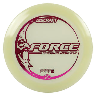 Discraft Disc Golf Seasonal Mega-Glo Force Distance Driver 12/5/0/3 Magenta