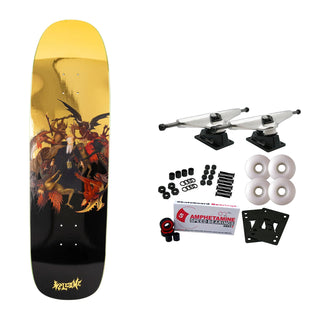 Welcome Skateboard Complete Torment on Golem Black/Gold Foil 9.25" x 32.6"