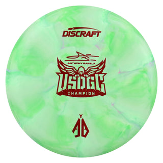 Discraft Disc Golf Anthony Barela USDGC CT Swirl Focus Putter Green/Red 173-174g