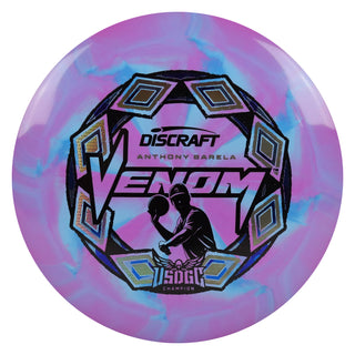 Discraft Disc Golf Anthony Barela USDGC ESP Swirl Venom Pop Top Purple/Holo/Blue Camo 173-174g