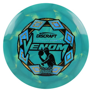 Discraft Disc Golf Anthony Barela USDGC ESP Swirl Venom Pop Top Green/Blue Holo/Gold Shimmer 170-172g