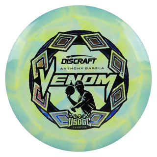 Discraft Disc Golf Anthony Barela USDGC ESP Swirl Venom Pop Top Lime/Holo/Blue Camo 173-174g