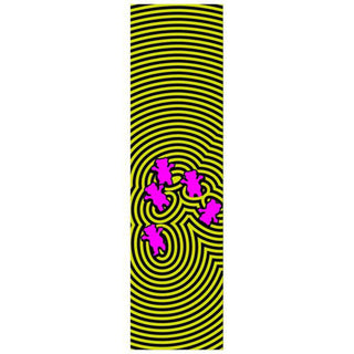 Grizzly Skateboard Griptape Vortex Yellow 9" x 33" Sheet