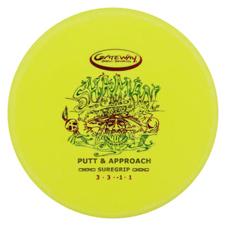 Gateway Disc Golf SS Shaman Putter 3/3/-1/1 Yellow/Rasta 170 grams