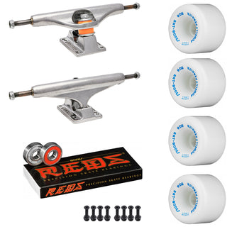 Independent Skateboard Package - 149 (8.5") Trucks, Powell Peralta Rat Bones White Wheels, Bones Reds