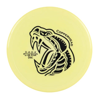 Lone Star Disc Golf Alpha Copperhead Putter 3/4/0/2 Pastel Yellow/Black 172 grams