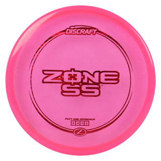 Discraft Disc Golf Z Line Zone SS Putter 4/4/-1/2 Pink/Red Lines 173-174g