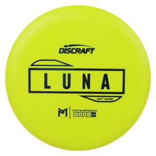 Discraft Disc Golf Paul McBeth Putter Line Soft Luna Putter 3/4/0/2 Yellow/Blue 171g