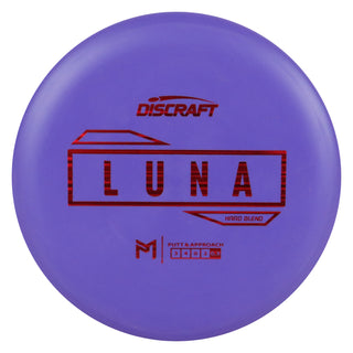 Discraft Disc Golf Paul McBeth Putter Line Hard Luna Putter 3/4/0/2 Purple/Red Holo 172g