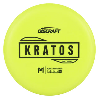 Discraft Disc Golf Paul McBeth Putter Line Soft Kratos Putter 3/3/0/3 Yellow/Black 167-169g