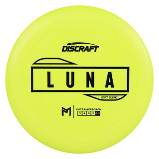 Discraft Disc Golf Paul McBeth Putter Line Soft Luna Putter 3/4/0/2 Yellow/Black 168g