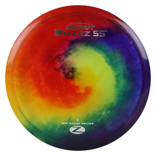 Discraft Disc Golf Z Line Fly Dye Buzzz SS Midrange Disc 5/4/-2/1 Rainbow/Silver 174g
