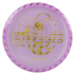 Discraft Disc Golf Fuzed Line Buzzz with Saw Pattern Midrange 5/4-1/1 Purple with White Saw/Gold Stars 173-174g