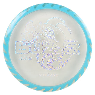 Discraft Disc Golf Fuzed Line Buzzz with Saw Pattern Midrange 5/4-1/1 Clear with Blue Saw/Circle Prisms 173-174g