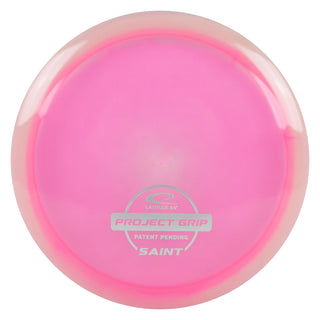 Latitude 64 Disc Golf Project Grip Saint Faurwat Druver 9/7/-1/2 Pink/Silver 175 grams