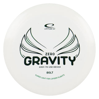 Latitude 64 Disc Golf Zero Gravity Bolt Distance Driver 13/6/-2/3 White/Green 123 grams