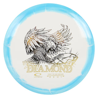 Latitude 64 Disc Golf Gold Orbit Diamond Fairway Driver 8/6/-3/1 Light Blue/Gold 158 grams