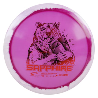 Latitude 64 Disc Golf Opto-Ice Orbit Sapphire Distance Driver 10/6/-2/1.5 Purple/Red 164 grams