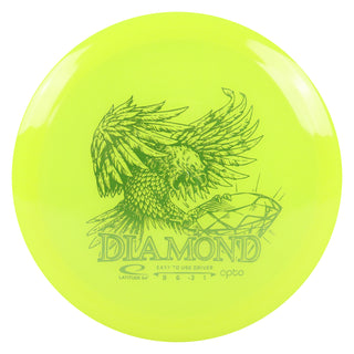 Latitude 64 Disc Golf Opto Diamond Fairway Driver 8/6/-3/1 Yellow/Olive 155 grams