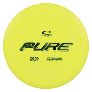 Latitude 64 Disc Golf Zero Soft Pure Putter 3/3/-1/1 Yellow/Green 175 grams