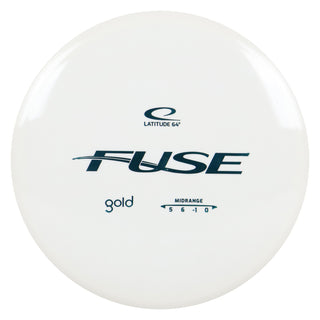 Latitude 64 Disc Golf Gold Fuse Midrange 5/6/-1/0 White/Turquoise 179 grams