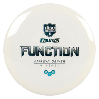 Discmania Disc Golf Evolution Neo Function Fairway Driver 8/6/-4/1 White/Turquoise 176 grams