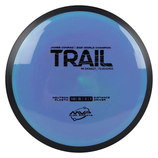 MVP Disc Golf James Conrad Neutron Trail Distance Driver 10/5/-1/1 Purple Aqua 173 grams