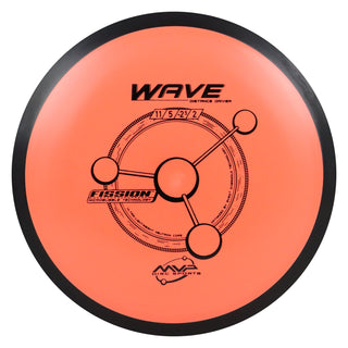 MVP Disc Golf Fission Wave Distance Driver 11/5/-2/2 Neon Peach 145 grams