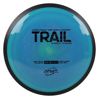 MVP Disc Golf James Conrad Neutron Trail Distance Driver 10/5/-1/1 Turquoise 174 grams