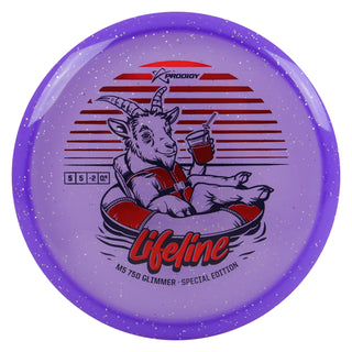Prodigy Disc Golf 750 Glimmer M5 Lifeline Midrange 5/5/-2/0.5 Purple/Red Holo 179 grams