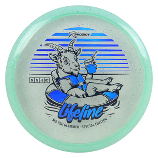 Prodigy Disc Golf 750 Glimmer M5 Lifeline Midrange 5/5/-2/0.5 Mint/Blue Holo 171 grams