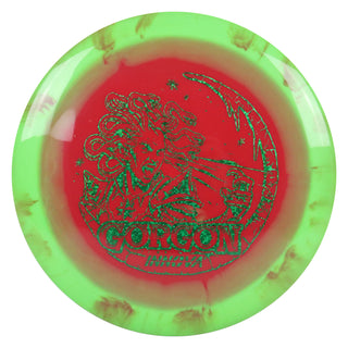 Innova Disc Golf Holiday Halo Star Gorgon w/ Free Luster Snowflake Mini Green Red/Green Matrix 166 grams