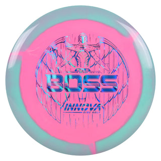 Innova Disc Golf Halo Star Boss Distance Driver 13/5/-1/3 Teal Pink/Blue Waves 172 grams