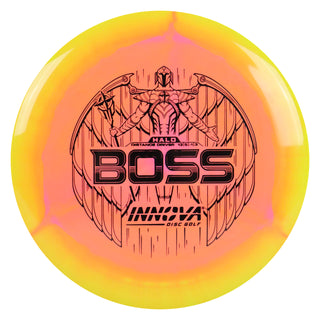 Innova Disc Golf Halo Star Boss Distance Driver 13/5/-1/3 Yellow Pink/Black 173 grams