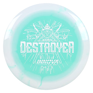 Innova Disc Golf Halo Star Destroyer Distance Driver 12/5/-1/3 White Teal/White 173 grams