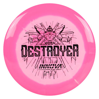 Innova Disc Golf Halo Star Destroyer Distance Driver 12/5/-1/3 Pink White/Black 172 grams