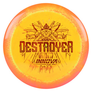 Innova Disc Golf Halo Star Destroyer Distance Driver 12/5/-1/3 Pink Yellow/Orange 150 grams